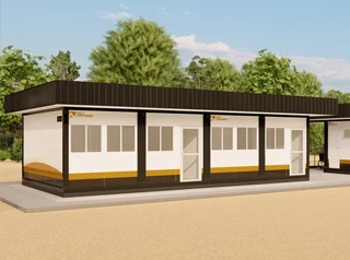 Canteiro com Refeitório e Escritório